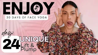 Day 24: Unique - Lifting & Plumping Full Face Workout | ENJOY: 30 Days of Face Yoga