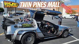 Taking a Delorean to the real Twin Pines Mall from Back to the Future