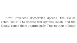 After President Roosevelt's speech...