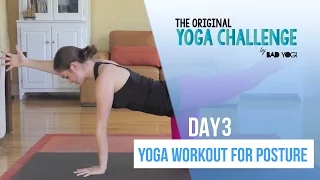 Original Yoga Challenge Day 3: 15 Min Yoga Workout For Posture (Beginner)