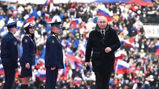 Владимир Путин в Лужниках на митинге-концерте, посвящённом Дню защитника Отечества. 22 февраля 2023