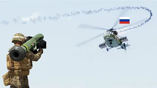TERRIBLE MOMENT | Seconds the Russian MI-24P becomes an easy target for the Ukrainian STINGER rocket