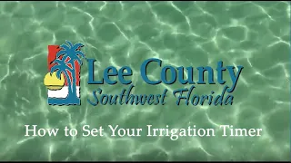 How to Set your Irrigation Timer