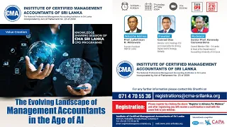 The Evolving Landscape of Management Accountants in the Age of AI - CMA Sri Lanka Webinar