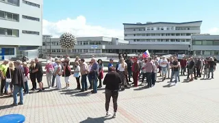 Supporters of Slovakian PM Fico gather at hospital where he is being treated | AFP