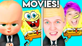 MOVIES WITH ZERO BUDGET! (Boss Baby, Hotel Transylvania, Big Hero 6, Incredibles, Sing!, & MORE!)