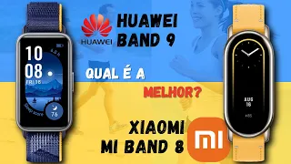 Huawei Band 9 vs Xiaomi Mi Band 8  | Comparativo Completo & Preço🔥