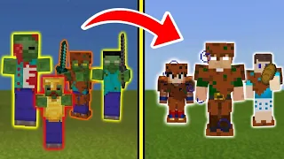 ENCONTRAMOS NOVOS ZUMBIS E GANHAMOS UMA ARMADURA ESPECIAL NO MINECRAFT!!