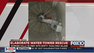 Worker falls 30 feet into empty wayer tower tank on Ono Island