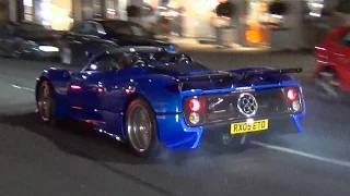 Pagani Zonda V12 Sound - Tunnel Blast, Burnouts and Revs in London