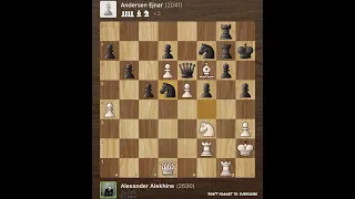 Alexander Alekhine vs Andersen Ejnar • Olympiad Warsaw - Poland, 1935