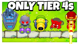 How far can you get using only T-4's in BTD 6?