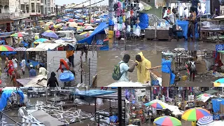 NO COMMENT!!! Touba Marché Occass sous les eaux après la pluie du Jeudi 17/08/2023