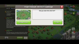 Post  friendly challenge in a Clan Capital District # Clash of clans