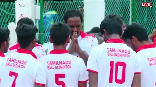 TAMILNADU Vs PUDUCHERRY  43rd SOUTH ZONE NATIONAL BALL BADMINTON  1st League Match Mens