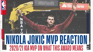 🗣 NIKOLA JOKIĆ MVP REACTION | Joker receives award then speaks to Shaq, Chuck, Kenny and Ernie 🏆👏⭐