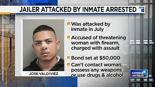 Harris County jailer attacked by inmate arrested for allegedly threatening woman with gun