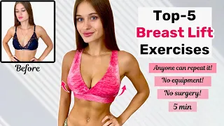 LIFT & FIRM Your BREAST Just in 5 Min/Daily Naturally at Home 🔥 No Equipment, No Surgery