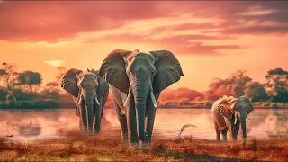 Heal your soul with calm Flute Music | Motions of wild elephants.