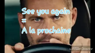 See you again en français