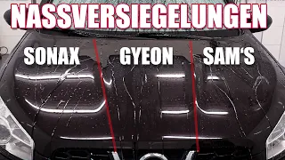 Sonax Spray and Protect, Gyeon Wet Coat & Sam's Detailing Ceramic Boost auf nicht poliertem Fahrzeug