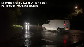 1 Hour Lightning, Heavy Rain, Night Driving in Suburbia UK #ASMR in a #car