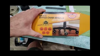 Lifelong Office Chair Coaster Wheels Assembly and Review (Product Review) #musthaves