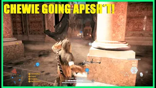 Chewie going total ape sh*t on these guys! - Star Wars Battlefront 2