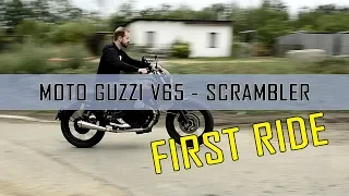 Scrambler Moto Guzzi V65 Florida FIRST RIDE - Exhaust sound custombike