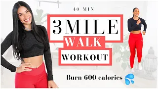 3 Mile Fast Walking to Lose Belly Fat | Burns 600 calories!