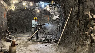 Silver mining in a Idahoan Silver mine.