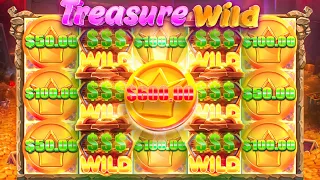 NEW SLOT PAYS HUGE!? (TREASURE WILD BONUS BUYS)