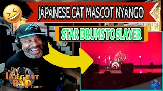 Japanese cat mascot Nyango Star drums to Slayer - Producer Reaction