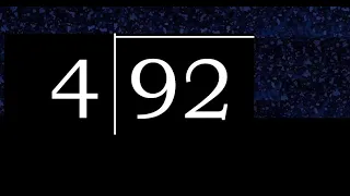 Dividir 92 entre 4 division de 2 numeros con procedimiento