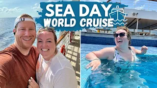 SEA DAY IN THE LIFE! 🛳️ cruise catch-up & routines onboard P&O Cruises Arcadia 🌎 World Cruise Series