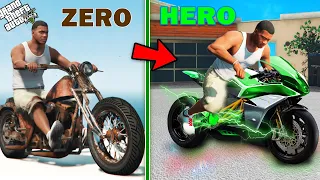 Franklin And Shinchan Upgrading Poor Zero Bike To God Hero Bike in GTA 5 | Techerz