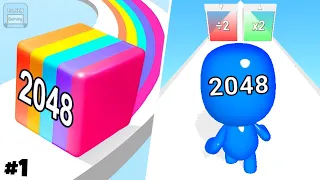 Jelly Run 2048 | Man Runner 2048 | All Levels Gameplay | Android, iOS | Satisfying Mobile Games #1