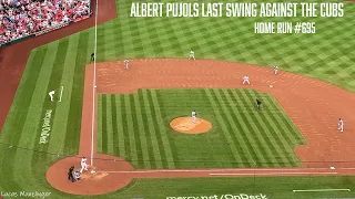 Albert Pujols Last Swing Against The Cubs Home Run #695