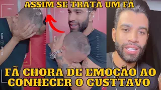 Gusttavo Lima FAZ um FÃ CHORAR de EMOÇÃO ao CONHECÊ-LO e momento VIRALIZA na WEB