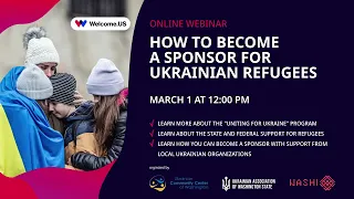 U4U Program "How To Become A Sponsor For Ukrainian Refugees" 03.01.2023