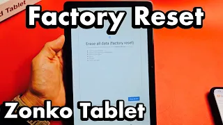 Zonko Tablet: How to Factory Reset Back to Orginal Factory Default