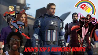 John's Top 5 Character Wish list for Marvel's Avengers