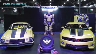 Chevrolet Camaro 1977 & 2010 from Bumblebee " Transformers " movie @ Paris Manga 19 march 2022