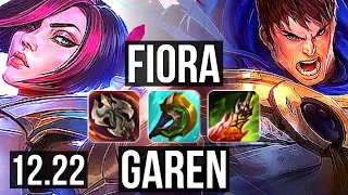 FIORA vs GAREN (TOP) | 6 solo kills, 600+ games, Godlike, 21/5/8 | EUW Master | 12.22