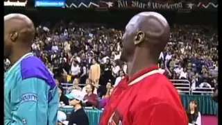 Shaquille O'Neal monster dunk over Robinson in 96 All Star Game