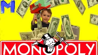 MONOPOLY - Money in the air . Game for the whole family. Videos for kids