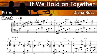 If  We Hold on Together/ piano Sheet Music /  Diana Ross / by SangHeart Play