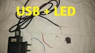 How to connect LED light to a USB charger wire | Very easy