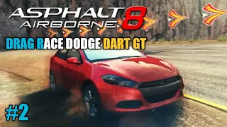 DRAG RACE DODGE DART GT IN THE GREAT WALL /ASPHALT 8 GAMEPLAY #2