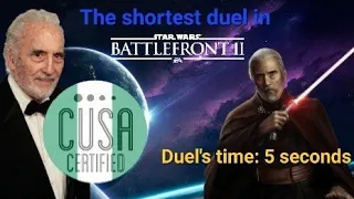WORLD RECORD - THE QUICKEST DUEL IN BATTLEFRONT 2 HISTORY!